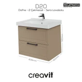 D20 65 Cm İki Çelmeceli Lavabo Dolabı Dafne Lake Kapak thumbnail 1
