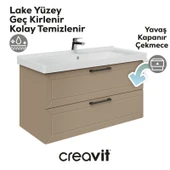 D20 100 Cm İki Çekmeceli Lavabo Dolabı Dafne Lake Kapak thumbnail 3