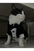 Gobo Siyah Papyonlu Smokin Damatlık Kedi Ve Köpek Elbisesi Kıyafeti Takım Elbise Medium/m/beden 2 - 3