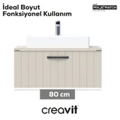 D10 Next Lavabo Dolabı Çekmeceli 80 cm Dafne Lake thumbnail 3