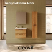 D20 65 Cm İki Çekmeceli Lavabo Dolabı Everest Melamin Kapak thumbnail 2