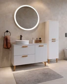 Patara Lavabo Dolabı 100cm Mat Beyaz thumbnail 2