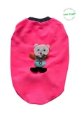Goboticaret Ayıcık Aksesuarlı Fosforlu Pembe Kedi Köpek Kıyafeti Elbisesi XLARGE/XL/Beden 4 - 1