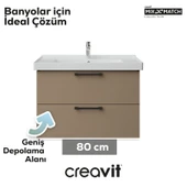 D20 80 Cm İki Çekmeceli Lav. Dolabı Dafne Melamin (Demonte) thumbnail 5