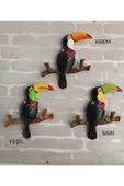Gobo Büyük Boy Dekoratif Tukan Kuşu Farklı Renklerde Hediye Kutulu 2 Adet 23 x 26 cm thumbnail 5