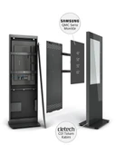 Cletech C01 55" Totem Kabini + Samsung QM55C 55" Signage Monitör - 3