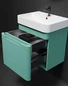 Colorit Çekmeceli Lavabo Dolabı 60 cm Nil Yeşili thumbnail 2