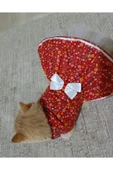 Gobo Rengarenk Çiçekli Beyaz Kurdeleli Kedi ve Köpek Kıyafeti Elbisesi thumbnail 3
