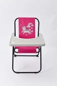 EXENT 2–6 Yaş, Katlanabilir Çocuk Sandalyesi ve Masası Tak-Çıkar Masa-Rainbow Unicorn-PEMBE - 2
