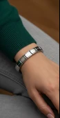 İtalyan Charm Unisex Yazılı Paslanmaz Çelik Bileklik Kararmaz Her Bileğe Uygun Takı Modeli thumbnail 1