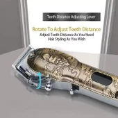 WA-048 Profesyonel Şarjlı Saç,Sakal,Ense,Vücut Traş Kesme Makinesi / Ergonomik Tasarım, Uzun Pil Ömrü, LED Ekran - 2