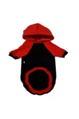Gobo Kırmızı Siyah Kapüşonlu Kedi Köpek Kıyafeti Elbisesi Xlarge/xl/beden 4 thumbnail 1