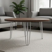 Martı 71 cm Krom Gümüş Metal Masa ve Sehpa Ayağı Tekli Sağlam Mobilya Yükseltici Destek Ayak Modeli thumbnail 4