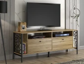 Hunerika Neyra 2 kapaklı tv ünitesi-Atlantik Çam -Minifiks Bağlantılı - 1