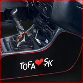 Tofaş Şahin Doğan Kartal Torpido Vites Orta Konsol Yan Koruma Halısı - Nakış İşlemeli Kumaş Kaplama thumbnail 5