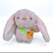 Sevimli Pembe Tavşan Büyük Kulak Peluş Anahtarlık thumbnail 1