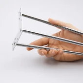 Martı 71 cm Krom Gümüş 4’lü Set Metal Masa ve Sehpa Ayağı Sağlam Mobilya Yükseltici Destek Modeli thumbnail 7