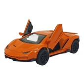 Çek Bırak Metal Arabalar 13 cm - SR2213- Turuncu thumbnail 2