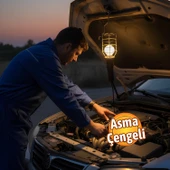 Siyah Plastik Saplı Metal Koruma Kafesli 5 metre kablolu E27 Standart Duy Seyyar El Lambası thumbnail 4