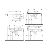 Bocchi Taormina Arch Etajerli Lavabo 86 cm Beyaz 1020-001-0126 thumbnail 2