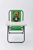 EXENT 2–6 Yaş, Katlanabilir Çocuk Sandalyesi ve Masası Tak-Çıkar Masa-Maskot Ayı-YEŞİL - 2