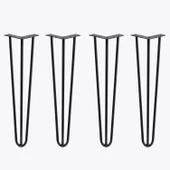 Martı Siyah Metal Sehpa Masa Ayağı 71 cm 4’lü Set Dayanıklı Mobilya Destek Ayağı Yükseltici Model thumbnail 1