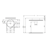 Bocchi Sottile SlimLine 45 cm Batarya Banklı Beyaz Lavabo 1599-061-0126 thumbnail 2