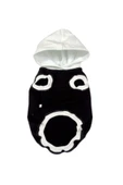 Gobo Siyah Beyaz Kapüşonlu Kedi Köpek Kıyafeti Elbisesi Xlarge xl beden 4 thumbnail 1