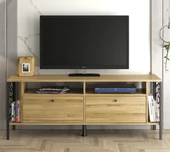 Hunerika Neyra 2 kapaklı tv ünitesi-Atlantik Çam -Minifiks Bağlantılı - 2