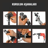 Metal Plaka Sac Kesme Aparatı Matkap Ucuna Takılabilir Endüstriyel Güçlü Kesim Başlığı Daire Testere thumbnail 3