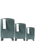 Metropolitan SDR 103 PP Valiz Seti - Büyük + Orta + Kabin Boy - Petrol Yeşili - 1