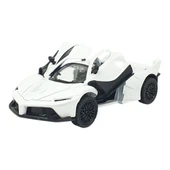 Çek Bırak Metal Arabalar 13 cm - SR2212- Beyaz thumbnail 2