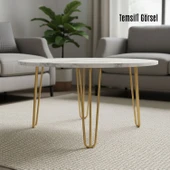 Martı 71 cm Gold Altın 4'lü Set Metal Masa ve Sehpa Ayağı Dayanıklı Mobilya Yükseltici Destek Modeli thumbnail 6