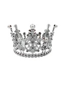 Pasta Tacı Plastik İncili 11 Cm Gümüş thumbnail 1