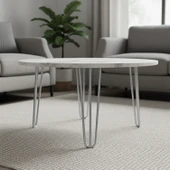 Martı 71 cm Krom Gümüş Metal Masa ve Sehpa Ayağı Tekli Sağlam Mobilya Yükseltici Destek Ayak Modeli thumbnail 5