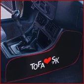 Tofaş Şahin Doğan Kartal Torpido Vites Orta Konsol Yan Koruma Halısı - Nakış İşlemeli Kumaş Kaplama thumbnail 6