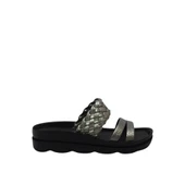 Kadın Yazlık Günlük Terlik Platin Kırışık PC-3516 thumbnail 1