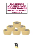KAĞIT MASKELEME BANTI 38 MM 20 METRE 6 ADET - 1