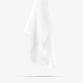 Flamlı Pamuklu Eşarp (96x96 cm. Krem) - 2