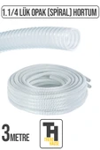 1.1/4 Opak Spiral Hortum – Dayanıklı ve Esnek Dolum Makinalarına Uygun Hortum 1 Metre thumbnail 1