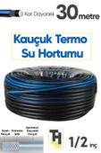 Profesyonel 1/2 İnç Termo Kauçuklu Su Hortumu – Bahçe & Sanayi Kullanımına Uygun (30 Metre) thumbnail 1