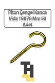 Piton Çengel Kanca Vida 19X70 Mm 50 Adet - 1