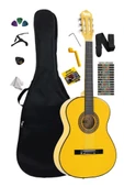 Midex CG-270YLW Sarı Renk Klasik Gitar 4/4 Yetişkin Boy Sap Ayarlı Full Set thumbnail 1