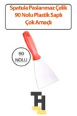 Spatula Paslanmaz Çelik 90 No'lu Plastik Saplı Çok Amaçlı thumbnail 1