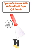 Spatula Paslanmaz Çelik 60 No'lu Plastik Saplı Çok Amaçlı thumbnail 1