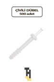 ÇİVİLİ DÜBEL 500 ADET - 1