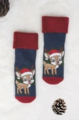3 Çift Unısex Hediyelik Yeniyıl Temalı Çocuk Soket Havlu Çorap thumbnail 7