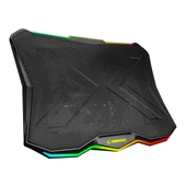 <![CDATA[Rampage AD-RC8 SHOWY Siyah 180mm Fan 15''-17'' RGB Işıklı Notebook Soğutucu Stand]]> thumbnail 2