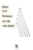 Dayanıklı Klips Cırt Kelepçe – Ayarlanabilir, Çok Amaçlı, Kablo ve Boru Sabitleme 25 Cm 100 Adet - 1