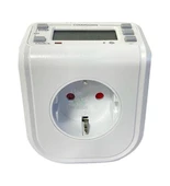 3680W, 16 Amper, Çok Kaliteli Dijital Göstergeli Zaman Ayarlı Akıllı Priz, Dijital Zaman Saatli Priz - 2